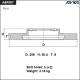 Диск тормозной зад. ADVICS A6R087B