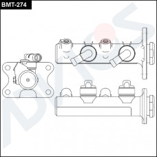 Главный тормозной цилиндр BMT274