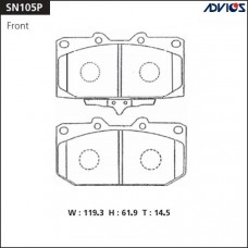 Дисковые тормозные колодки ADVICS SN105P