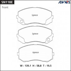 Дисковые тормозные колодки ADVICS SN118E