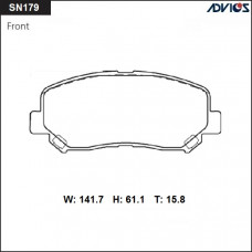 Дисковые тормозные колодки ADVICS SN179