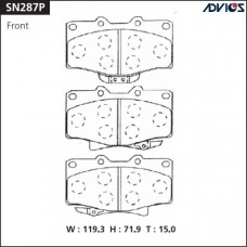 Дисковые тормозные колодки ADVICS SN287P