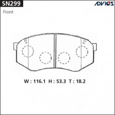 Дисковые тормозные колодки ADVICS SN299