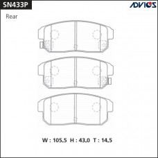 Дисковые тормозные колодки ADVICS SN433P
