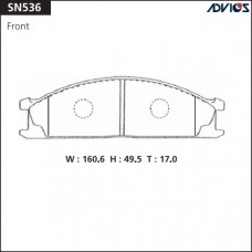 Дисковые тормозные колодки ADVICS SN536