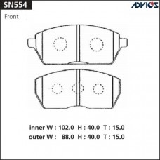 Дисковые тормозные колодки ADVICS SN554