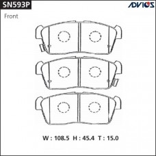 Дисковые тормозные колодки ADVICS SN593P