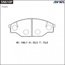 Дисковые тормозные колодки ADVICS SN610P