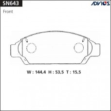 Дисковые тормозные колодки ADVICS SN643