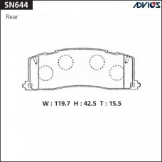 Дисковые тормозные колодки ADVICS SN644