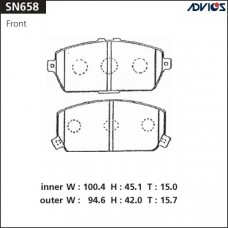 Дисковые тормозные колодки ADVICS SN658