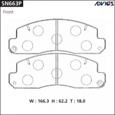 Дисковые тормозные колодки ADVICS SN663P