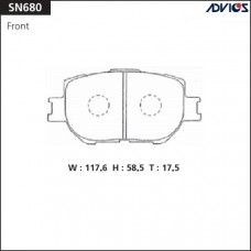 Дисковые тормозные колодки ADVICS SN680 Дисковые тормозные колодки ADVICS SN680