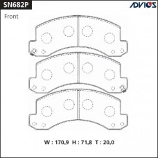 Дисковые тормозные колодки ADVICS SN682P