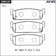 Дисковые тормозные колодки ADVICS SN812P