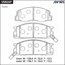 Дисковые тормозные колодки ADVICS SN826P