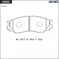Дисковые тормозные колодки ADVICS SN840