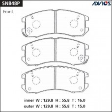 Дисковые тормозные колодки ADVICS SN848P
