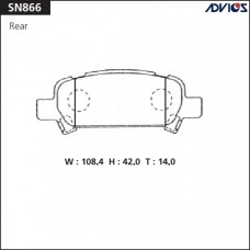 Дисковые тормозные колодки ADVICS SN866