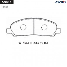 Дисковые тормозные колодки ADVICS SN867