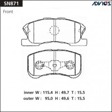 Дисковые тормозные колодки ADVICS SN871