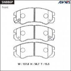 Дисковые тормозные колодки ADVICS SN886P