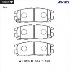 Дисковые тормозные колодки ADVICS SN887P