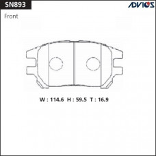 Дисковые тормозные колодки ADVICS SN893