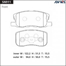 Дисковые тормозные колодки ADVICS SN911