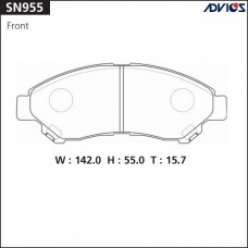 Дисковые тормозные колодки ADVICS SN955