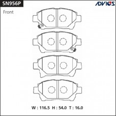 Дисковые тормозные колодки ADVICS SN956P