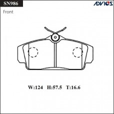Дисковые тормозные колодки ADVICS SN986