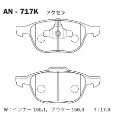 Дисковые тормозные колодки AKEBONO AN717K