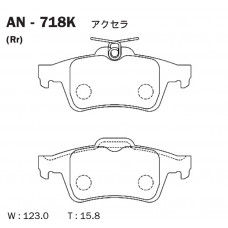 Дисковые тормозные колодки AKEBONO арт.AN-718K AN718K