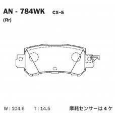 Дисковые тормозные колодки AKEBONO AN784WK