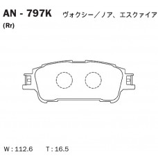 Дисковые тормозные колодки AKEBONO AN797K