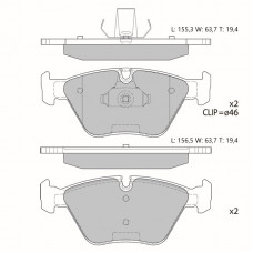 Колодки тормозные дисковые Avantech передние (противоскрипная пластина в компл.) AV102