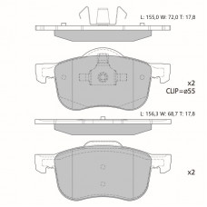 Колодки тормозные дисковые Avantech передние (противоскрипная пластина в компл.) AV148