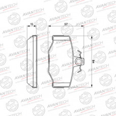 Колодки тормозные дисковые Avantech задние (противоскрипная пластина в компл.) AV4501