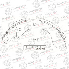 Колодки тормозные барабанные AVANTECH AVS1303 Колодки тормозные барабанные AVANTECH AVS1303