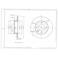 Диск тормозной задний AVANTECH BR3016S
