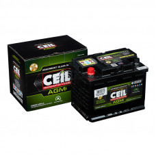 Аккумулятор CEIL DIN AGM DIN60-AGM-L2 R, 60Ah, 640A, 242x175x190, бортик DIN60AGML2R