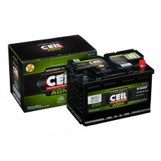 Аккумулятор CEIL DIN AGM DIN74-AGM-L3 L, 74Ah, 760A, 278x175x190, бортик DIN70AGML3L