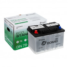 Аккумулятор DOMEI Eco STANDARD DIN 78 - LN3R, 78Ah, 750A, 278x175x190, бортик DIN78LN3R