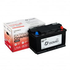 Аккумулятор DOMEI AGM Extra CHARGER EN LN4 - 80EC, 80Ah, 800A, 313x175x190, бортик LN480EC