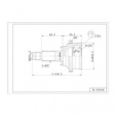 Шрус привода DOUBLE FORCE, с ABS DFCV404 Шрус привода DOUBLE FORCE, с ABS DFCV404