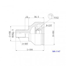 Шрус привода DOUBLE FORCE DFCV627 Шрус привода DOUBLE FORCE DFCV627