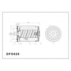 Фильтр масляный DOUBLEFORCE DFO020 Фильтр масляный DOUBLEFORCE DFO020