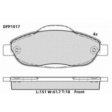 Колодки тормозные дисковые передние Double Force DFP1017