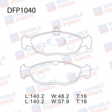 Колодки тормозные дисковые передние Double Force DFP1040